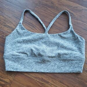 Vuori Heathered Gray Long Line Elevation Ultra Soft Full Coverage Bra Size Large